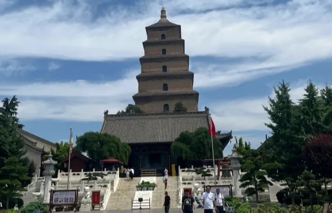 Giant Wild Goose Pagoda in Xian