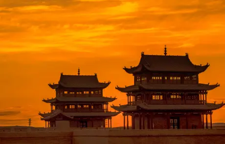 Jiayuguan pass sunset
