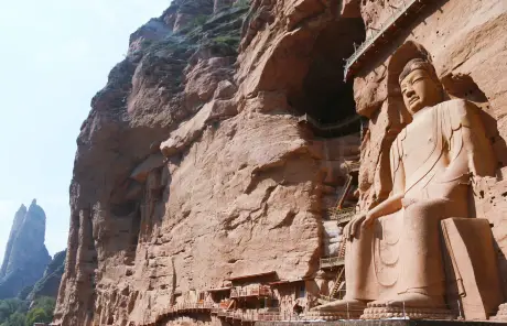 Silk Road travel to Binglingsi Grottoes in Gansu