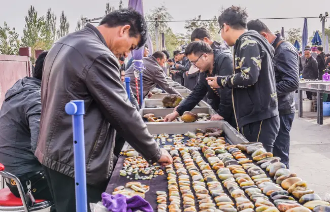 Jade market in Hotan, Xinjiang