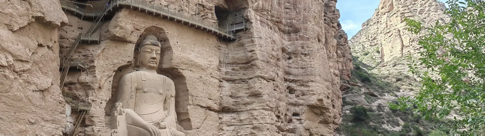 Buddha sculpture at Bingling Temple in Linxia, Gansu